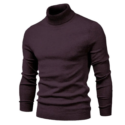 New Winter Men's Turtleneck Thick Sweaters Casual Turtle Neck Solid Color Quality Warm Slim Turtleneck Sweaters Men Pullovers To.