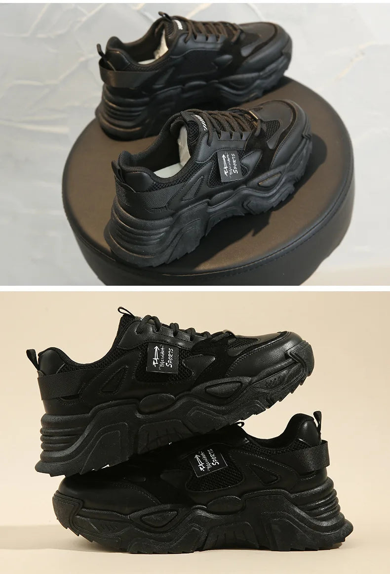 Chunky Platform Sneakers for Women Autumn New Fashion Thick Sole Vulcanized Shoes Woman Casual Non Slip Breathable Sports Shoes