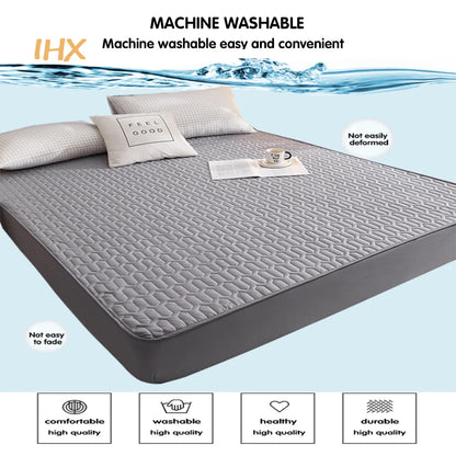 Waterproof Thicken Mattress Cover Quilted Latex Mat Bed Covers Pad Skin-Friendly Fitted Sheet Protector Bedspread150/160/180x200.