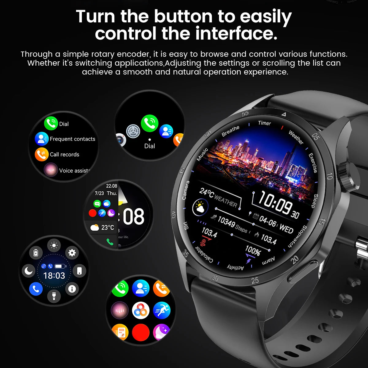 2025 New Men GPS Smart Watch 360 * 360 AMOLED Screen Bluetooth Call NFC Heart Rate Monitoring IP68 Waterproof SmartWatch for Men.