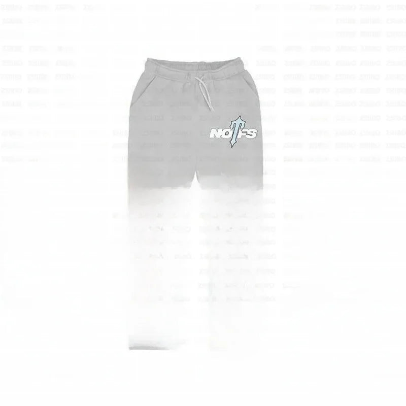 Streetwear Sportswear Set NOFS Printed Loose Hoodie Sweatshirt Men Women Casual Pants Autumn Winter Fashion Outfit