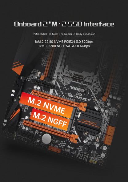 HUANANZHI X99 BD4 with E5 2680 V4 LGA 2011-3 X99 Motherboard Support DDR4 Combo Kit for High-End Gaming And Professional Use.