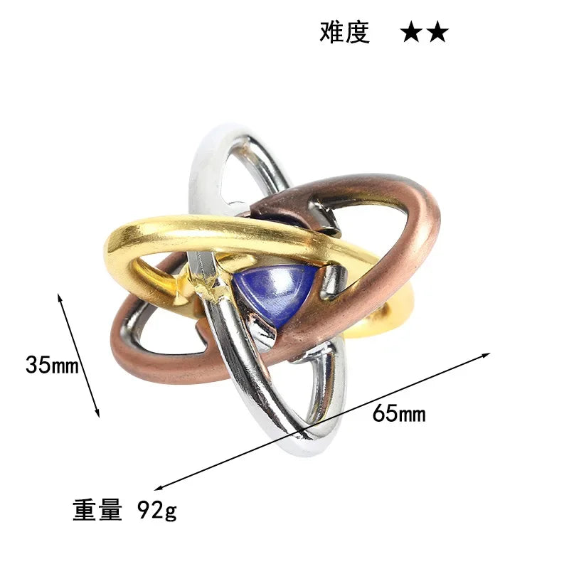Alloy Metal Unlocking Toys Brain Teaser Metal Puzzle Toys Children Adult Funny Gift IQ Challenge Game.