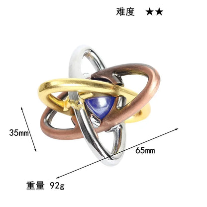 Alloy Metal Unlocking Toys Brain Teaser Metal Puzzle Toys Children Adult Funny Gift IQ Challenge Game.