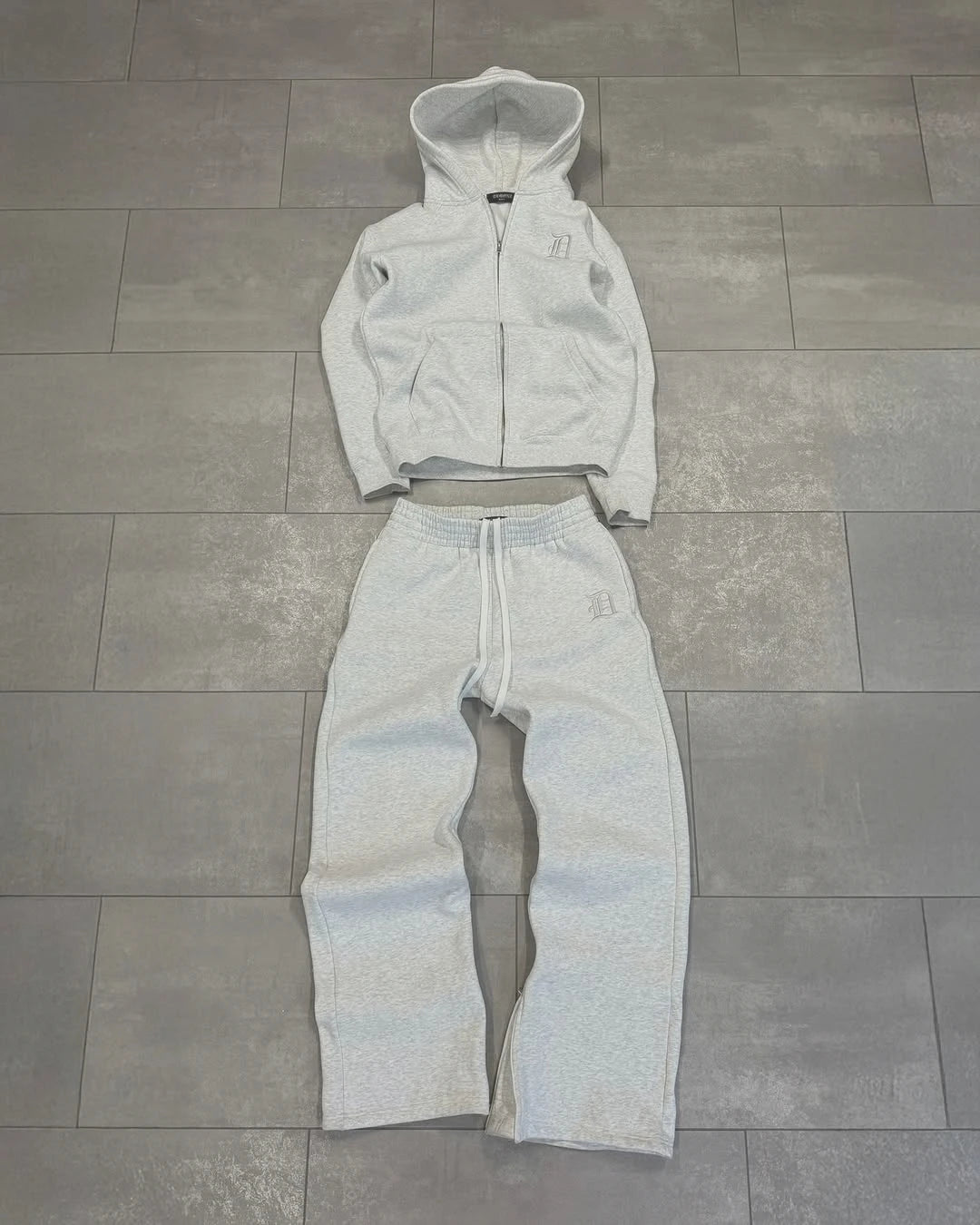 New embroidered retro pattern zipper hoodie Y2K men clothing Harajuku women clothing casual sweatpants couple suit tracksuit.