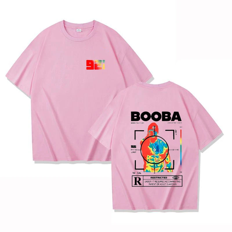 B2O T-shirts Men Fashion BOOBA Printed Short Sleeve T Shirt Women Casual Harajuku Streetwear Tee Tops.