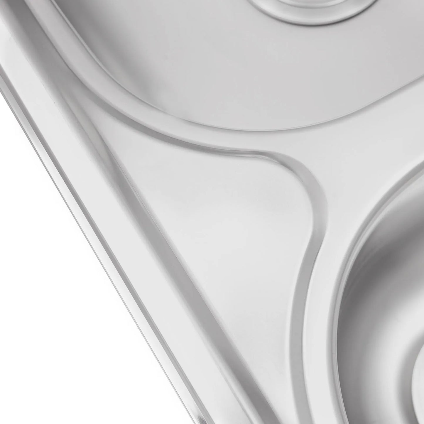 Kommerzielles Küchenspüle aus Edelstahl mit Doppelnäpfen, Überlaufanschlüssen, höhenverstellbar, zusätzlicher Stauraum für Restaurants