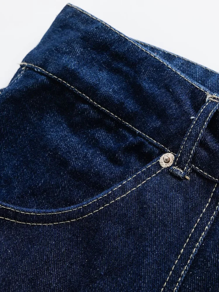 Women Fashion With Pockets Wrap Denim Shorts Skirts High Waist Zipper Fly Female Skort Mujer.