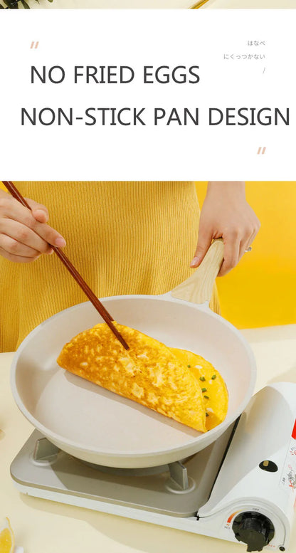 Durable Frying Pan Wok Pan Non-stick Ceramic Pot Induction Gas Stove Universal Cookware Steak Cooking Saucepan Nonstick Pan.