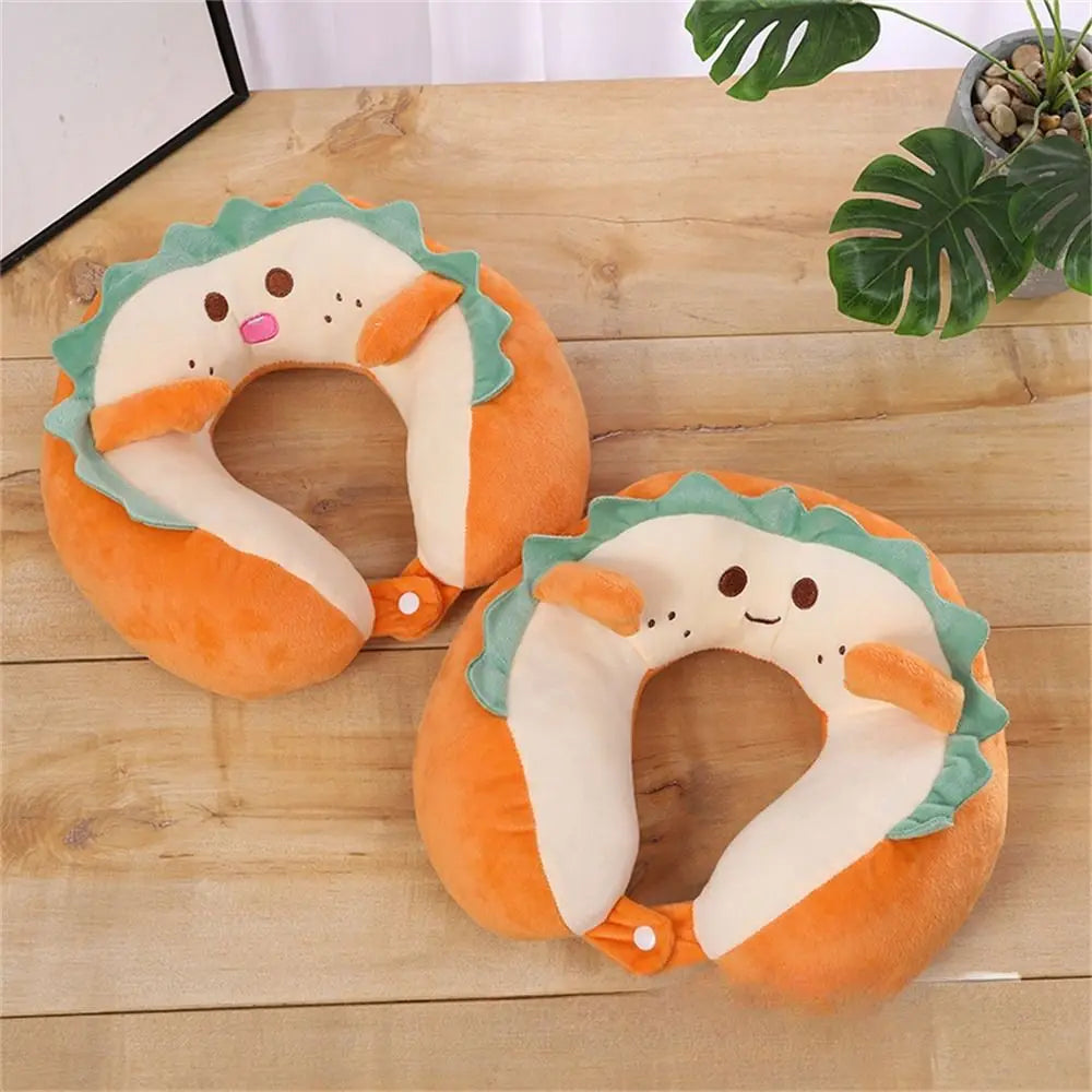 U-Shaped Pillow Cute Headrest Pillow Neck Car Sleeping Pillow Household Neck Protection Detachable Washable Neck Pillow.