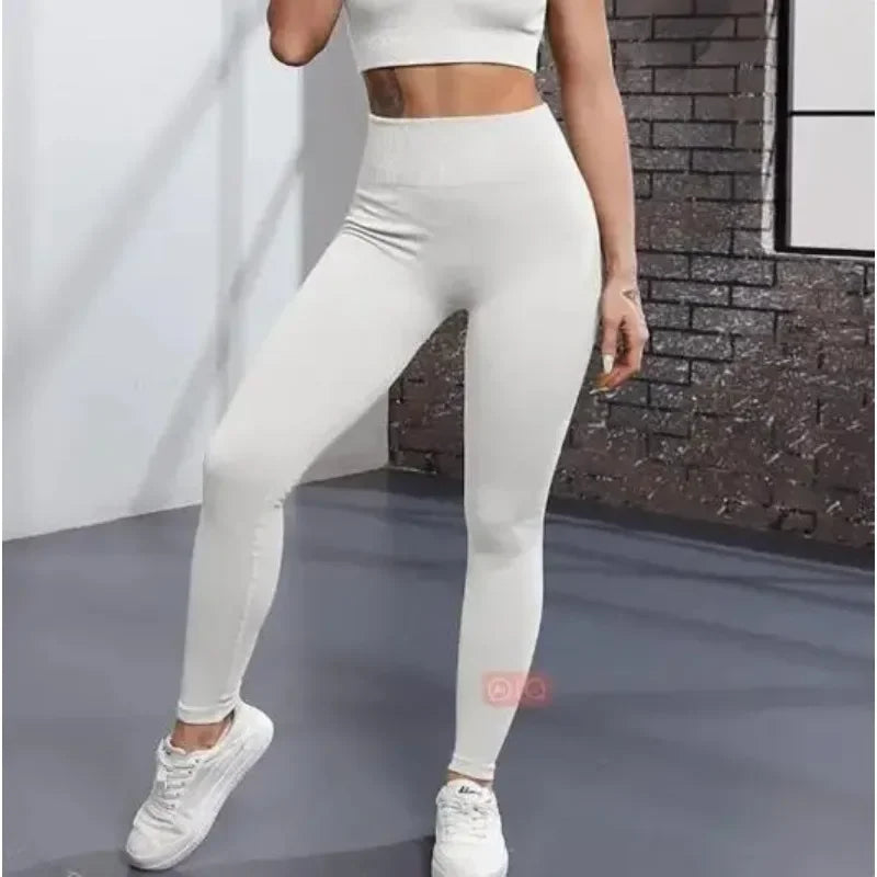 Thread Knited Leggings Frauen Nahtlose Dünne Strumpfhosen Gym Training Laufen Hohe Taille Hüfte Heben Hohe Elastische Yoga Fitness Hosen.