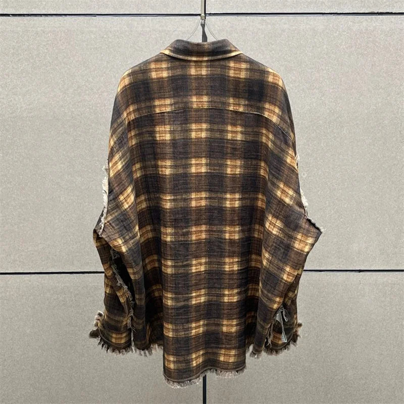 Women's shirt New ink printed lapel long sleeved top for autumn 2025 pure cotton Women's blouse Double sided wearable thin coat.