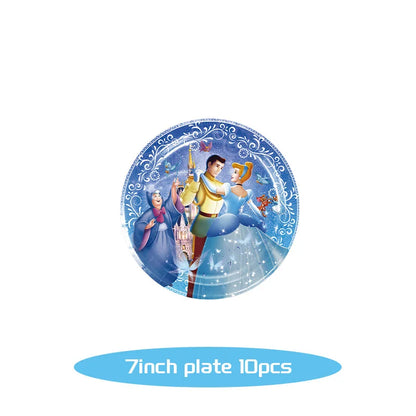 Disney Cinderella Geburtstag Dekoration Party Liefert Hintergrund Geschirr Set Luftballons Dekoration Party Gefälligkeiten Für Kinder Geburtstag.