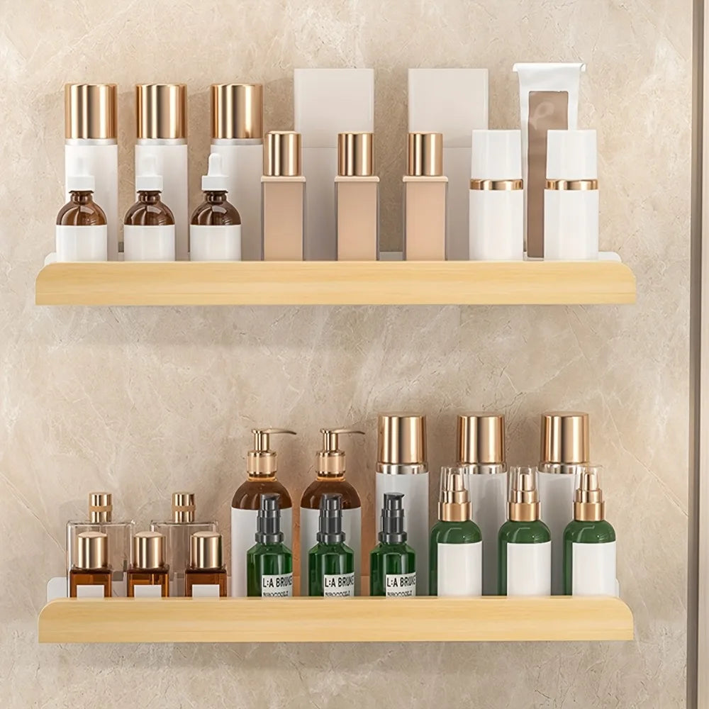 1PC Wandregal Kein Bohren Badezimmer Aufbewahrung Organizer für Shampoo Home Hotel Verwenden Badezimmerzubehör Schwimmendes Regal