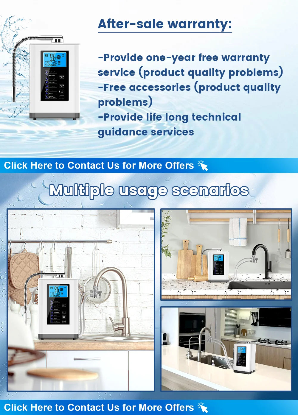 Alkaline Water Machine Ionizers PH Water Device Alkaline Water Dispenser 5 Plate Platinum Coating Alkaline Water Ioniser Machine.