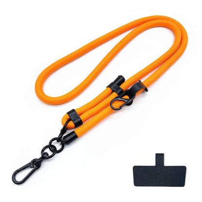 Phone Lanyard Adjustable 1 Cm Diameter Outdoor Universal Case Crossbody Shoulder Card Neck Cord Clip Hang Anti-lost Wrist Strap