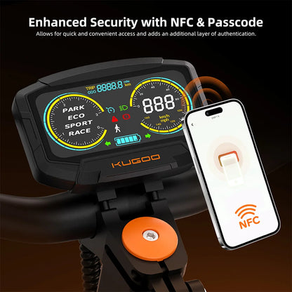 Kugoo LX10+ Electric Scooter 2*1400W Motor 60V 20.8Ah Battery 10 inch Tires 72km/h Max Speed 90km Range Hydraulic Disc Brakes.