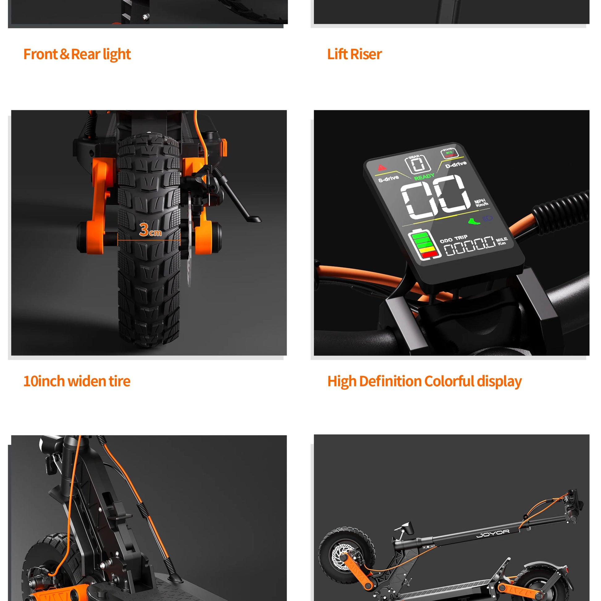 JOYOR S5（ABE）Adult Electric Scooter 500W Motor 48V13AH Battery Foldable E-Scooter 10 Inch Air Tire City commuting Escooter.