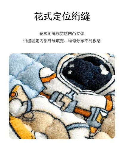 Winter Milk Velvet Mattress Toppers Thicken Quilted Bedsheet Student Bedspreads Washable Mattress Cover Queen Bedding Coverlets.