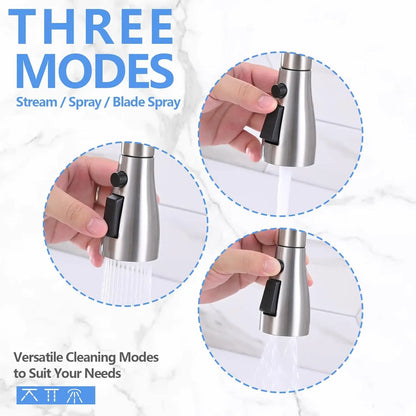 1PC Stainless steel Kitchen Pull Out Faucet Sprayer Nozzle 3 In 1 Universal Water Saving Bathroom Basin Sink Shower Spray Head