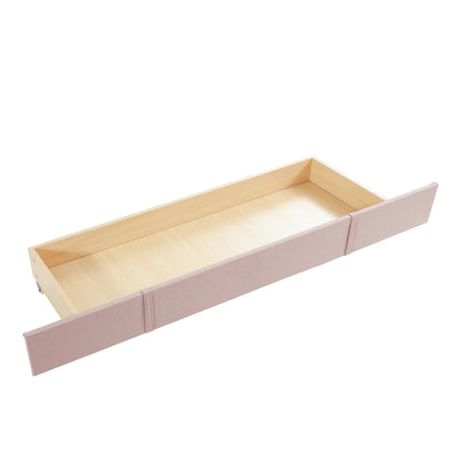 VSOGA gepolstertes Doppelbett 140 x 200 cm mit Lattenrost, Rückenlehne, großem Schubladen, für Erwachsene und Jugendliche