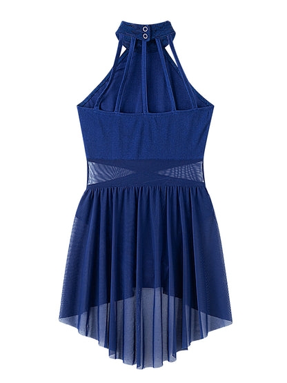 Mädchen Ballett Gymnastik Trikot lyrischen Tanz kleid ärmellose florale Spitze Tutu Tanz kleidung für Eiskunstlauf Bühnen performance.