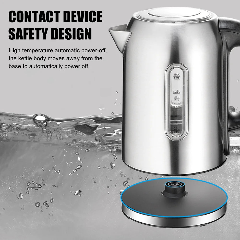 1850-2200W Electric Kettle 1.7L Electric Water Boiler Stainless Steel Electric Boiler Home Kettle Auto-off overheat protection.