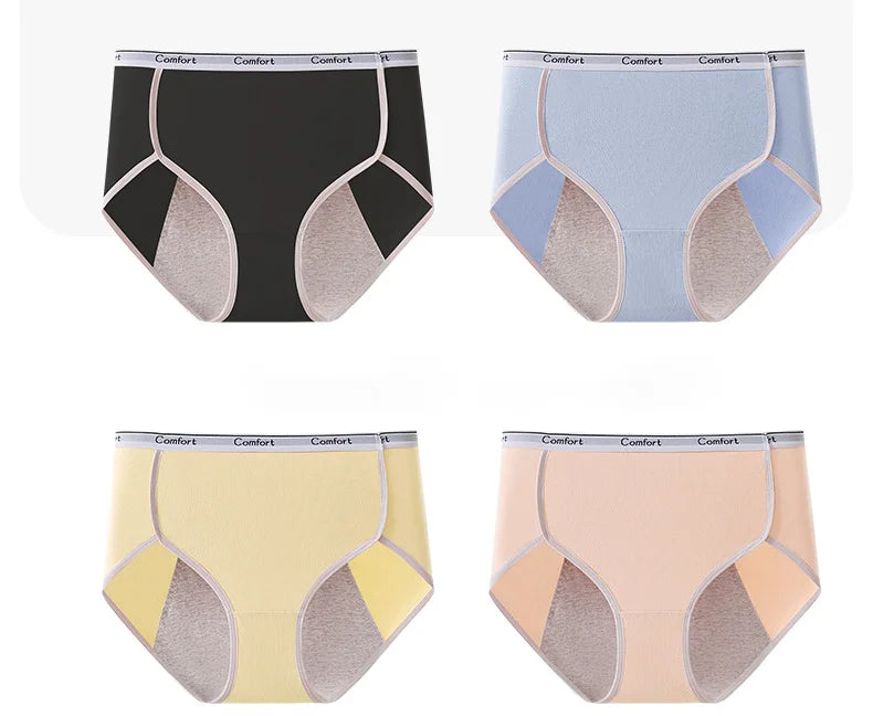 1pcs Girl Menstrual Panties Women's Physiological Briefs Ladies Period Leak Proof Panty High Waist Cotton Underwear.