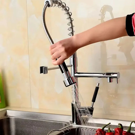 Kitchen pull-out faucet nozzle handheld ABS faucet water-saving high-pressure nozzle bathroom sink faucet replacement