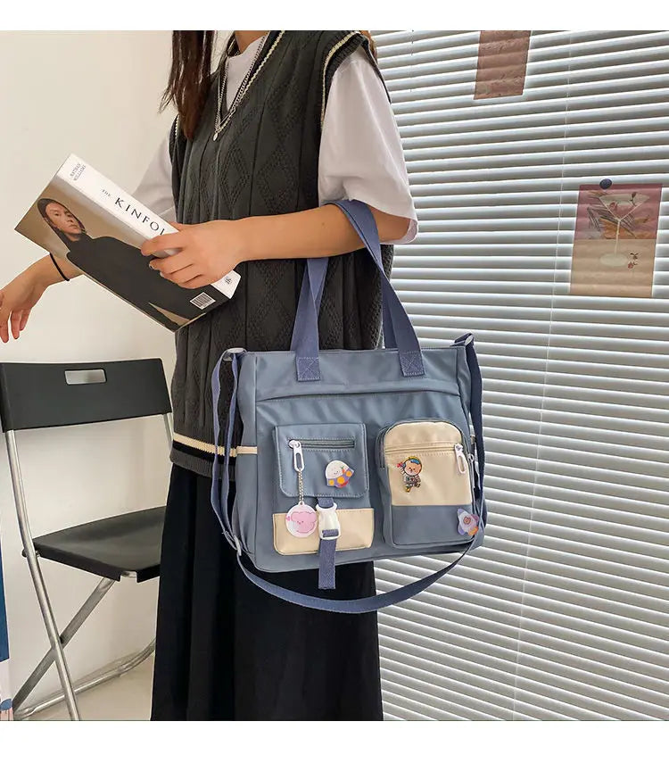 Waterproof Canvas Women Handbags Shoulder Bags Nylon Ladies Tote Messenger Bag Oxford Handbag Cross body Bags for Girls Satchels.