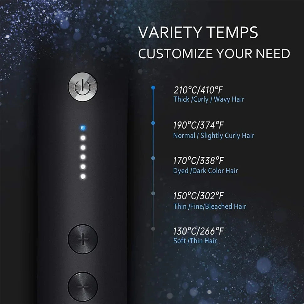 Thermostatic hair straightener Comb 5 temperature settings Straightening brush Quick heat professional hair straightening brush