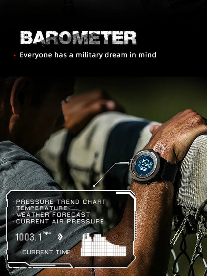 NORTH EDGE APACHE-46 Men Digital Watch Outdoor Sports Running Swimming Outdoor Sport Watches Altimeter Barometer Compass WR50M.