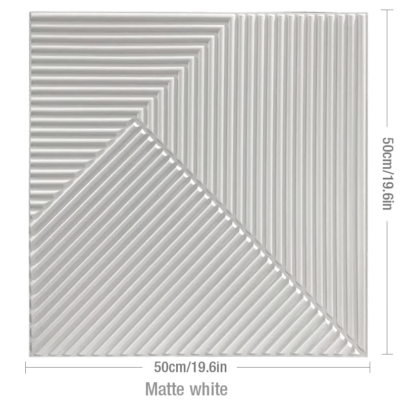 4pcs/ 50x50cm 3D Wall Panels Indoor Wall Decoration for Living Room Bedroom Hotel Office Mural Tile-Panel-Mold 3D Wall Sticker