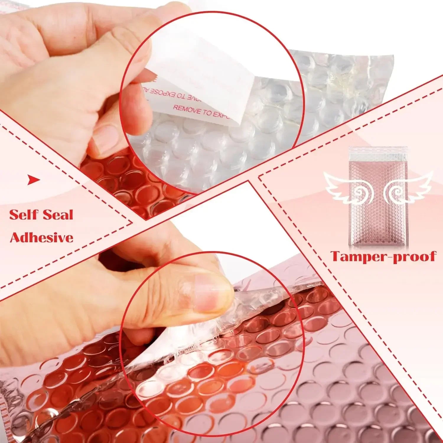 50Pcs Bubble Mailer Shipping Bag Multi Color Holographic Small Business Supplies Metal Bubble Mailer Bags Envelope Mailing.