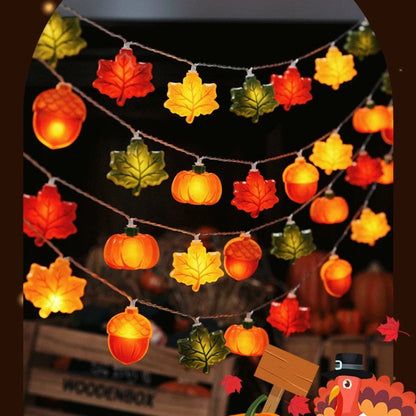1,5/3 m Halloween LED Kürbis Lichterkette Mutter Ahornblatt Lampe Hause Weihnachten Party Dekoration Hängen Lichter Thanksgiving geschenke.