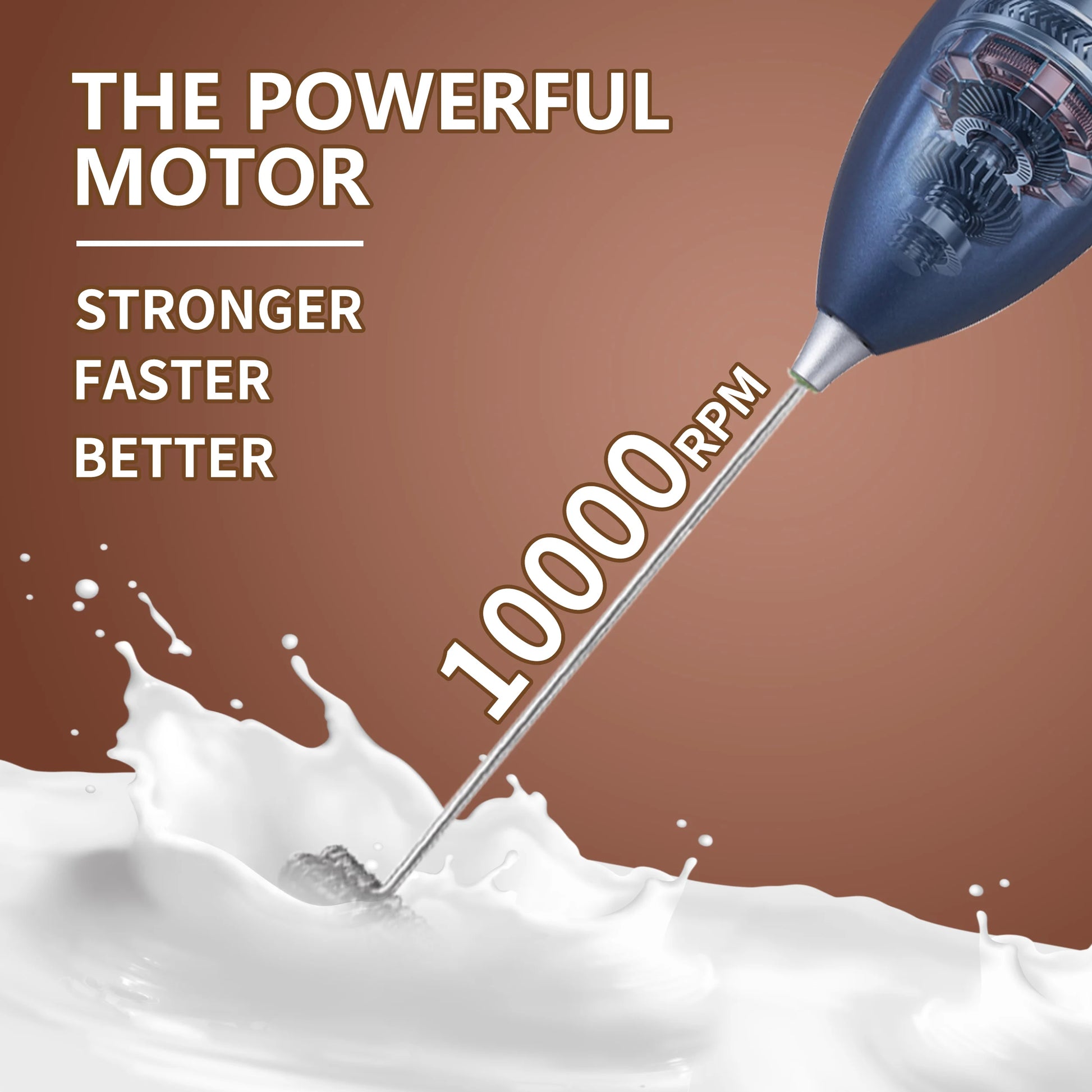 Household Kitchen Portable Mini Handheld SUS304 Mixing Head Electric Food Blender Drink Mixer Coffee Milk Frother With Stand.