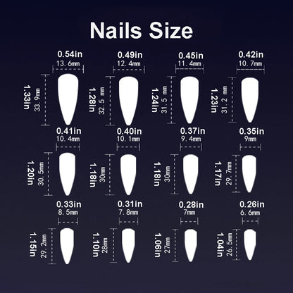 24pcs/set Medium long square fake nails for women girls cute heart flowers feather butterfly design press on false nail art tips.