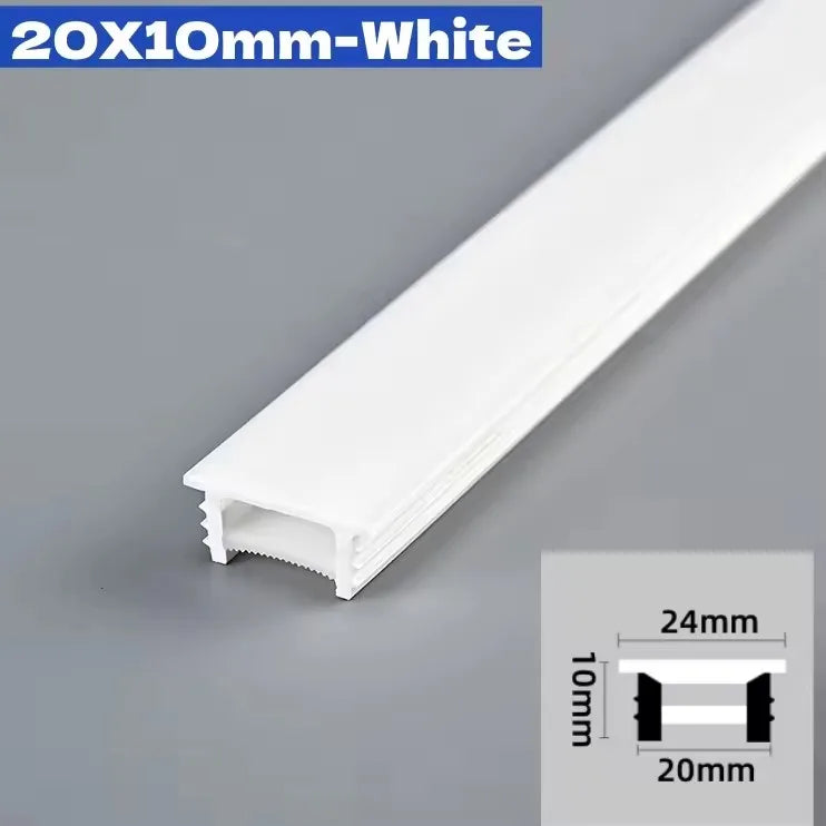 Black Flexible LED Neon Rope Lamp Silicone Tube Diffuser Recessed Channel For WS2811 WS2812B Waterproof Ribbon Neon Strip Lights