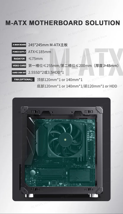 Jonsbo C6-ITX Handle Case MATX ITX MESH Boards Type-c ATX Power Supply Desktop Game Office Small Cooling Computer C6 Chassis.