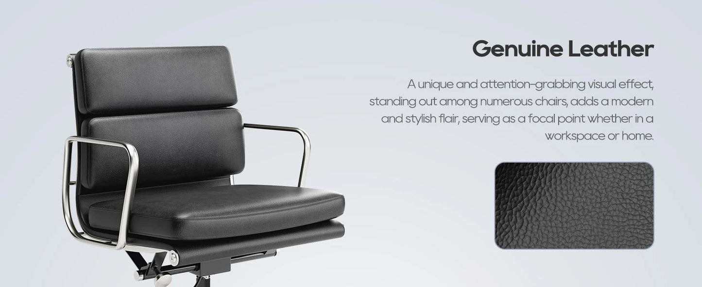 Büro Gasts tuhl gepolsterte Leder bequeme Empfangs stühle mit Rädern verstellbare drehbare rollende Büros tühle