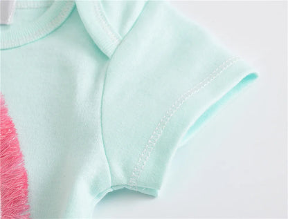 Baby Mädchen Kleidung 3 Teile/los Pour Nouveaux Baumwolle Kurzarm Mädchen Body 0-12 Monate Neugeborenen Jungen Kleidung Kleinkind.