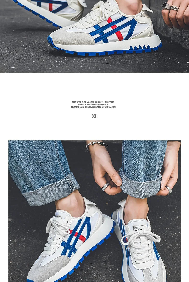 New men's trendy versatile casual sports shoes, men's thick-soled lightweight non-slip breathable trendy shoes кроссовки мужские.