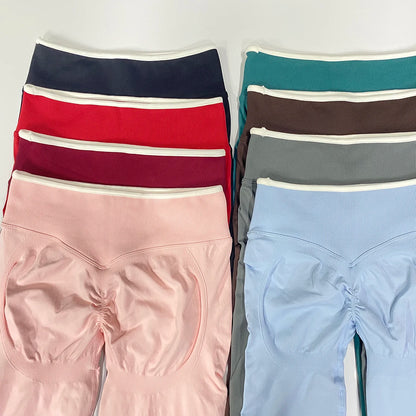 VEQKING Hip Lift Women Yoga Pants Seamless Ignite Sultpt Sports Leggings Scrunch Butt Gym Fitness Tights Elastic Workout Pants.