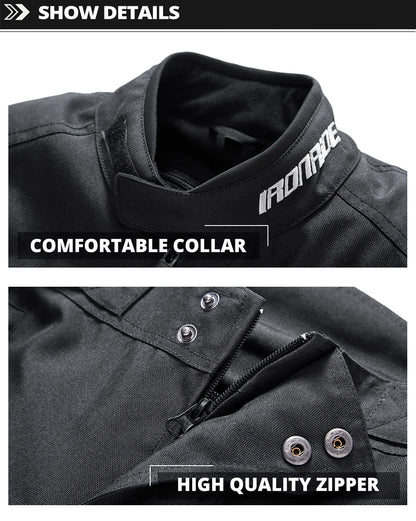 Motorcycle Jacket Waterproof Motorcross Jacket Pants Moto Jacket Windproof Riding Motorbike Clothes With Protective Gear M-3XL