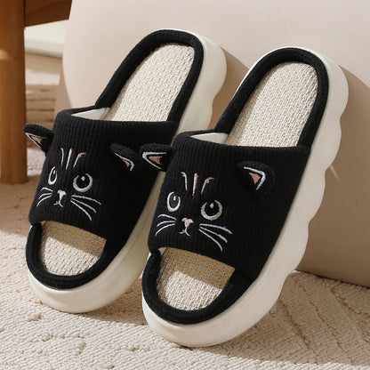 Smile PoP Cute Women Slippers Indoor Fuzzy Women House Slippers Classic Cartoon Casual Home Shoes Warm Bedroom  Animals Shoes