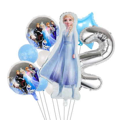 Disney gefroren Geburtstag Dekorationen Mädchen Papier Geschirr Teller Servietten Tassen Schnee königin Geburtstag Deko Hintergrund Luftballons Lieferungen
