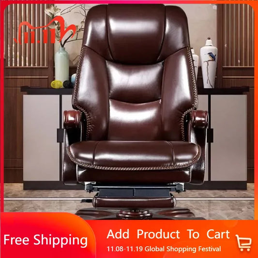 Bürostuhl mit Lederrad, unterstützt Design, Relax, moderner Massagesessel, Chaiselongue, mobil, bequem, luxuriös, Silla Oficina, Büromöbel