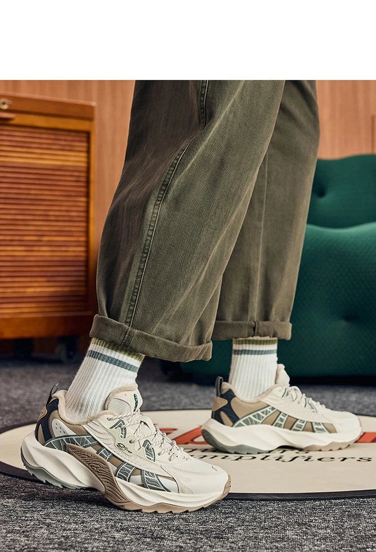 Xtep Flame 5.0 Men's Cotton Shoes 2024 Winter Comfortable Lightweight Heightening Rabbit Fur Warm Retro Casual Shoe 976419370048.