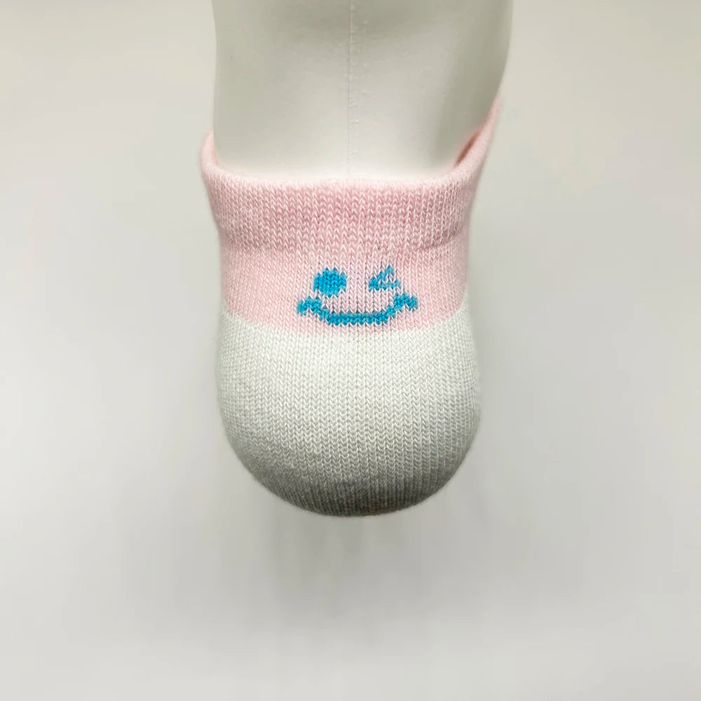 4 Pairs Cotton Women's Boat Socks No Show Socks Set for Lady White Invisible Cotton Socks Pack Pink Black Breathable Summer.