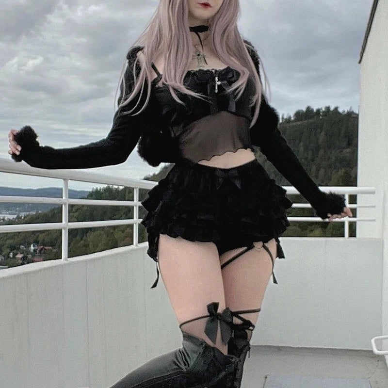 AltGoth Mall Goth Hotsweet Shorts Women Aesthetic Y2k E-girl.